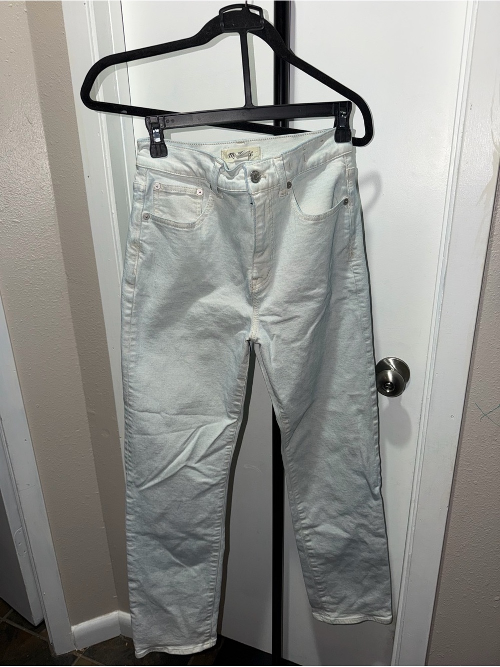 Madewell The ’90s Straight Jeans Size 26 High Rise Light Wash 11” Rise 29” Insea